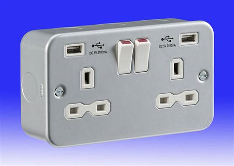 metal clad twin socket